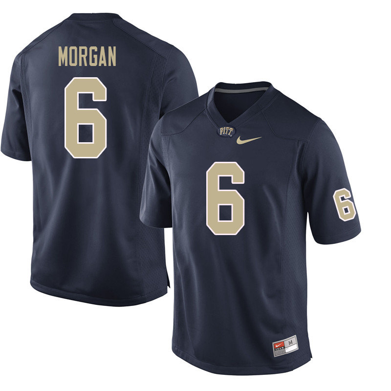 Men #6 John Morgan Pittsburgh Panthers College Football Jerseys Sale-Navy